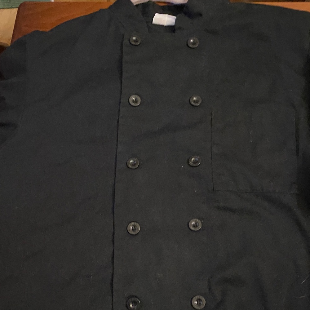 Black Chef Works Jacket Short Sleeved Large - Picture 1 of 11